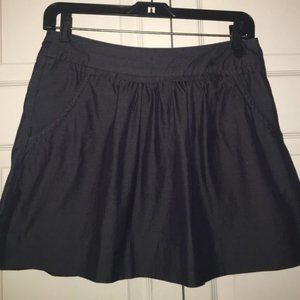 J. Crew Sz 0 navy cotton mini skirt